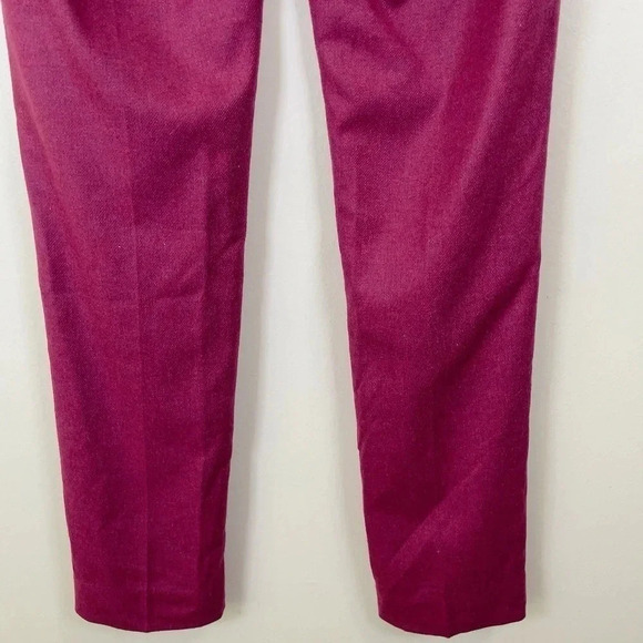 Banana Republic Italian Nova Fides Ryan Tapered Wool Trouser Burgundy - Picture 11 of 12